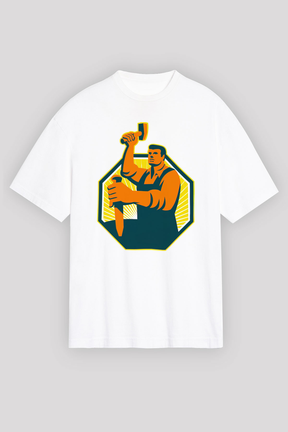 Heykeltıraş Beyaz Unisex Tişört T-Shirt - TişörtFabrikası