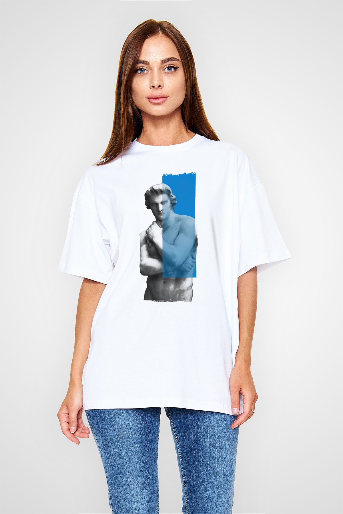 Heykeltıraş Beyaz Unisex Tişört T-Shirt - TişörtFabrikası