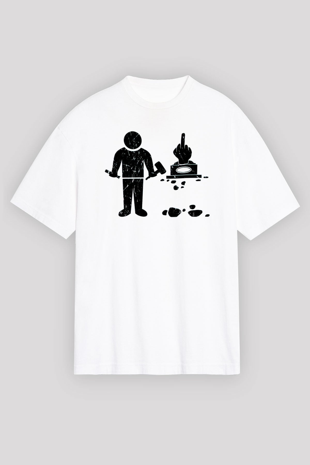 Heykeltıraş Beyaz Unisex Tişört T-Shirt - TişörtFabrikası