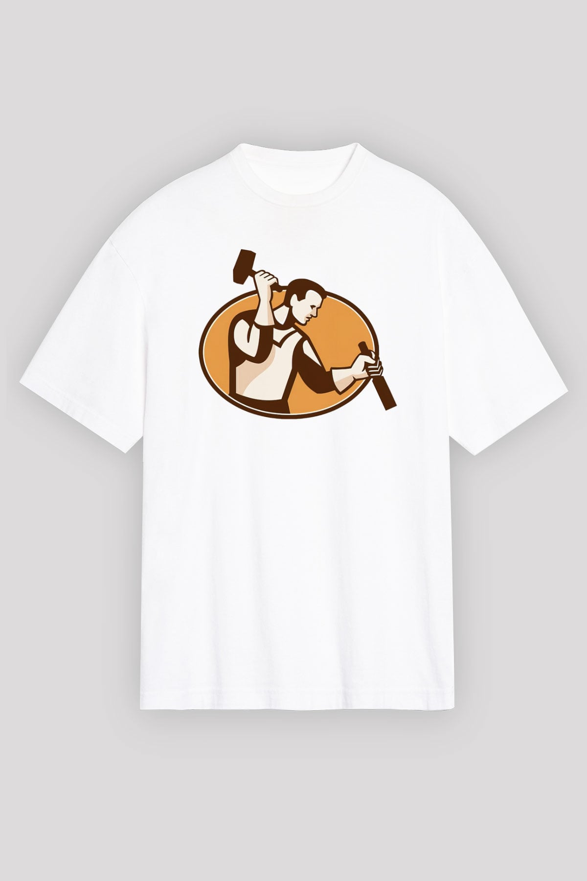 Heykeltıraş Beyaz Unisex Tişört T-Shirt - TişörtFabrikası