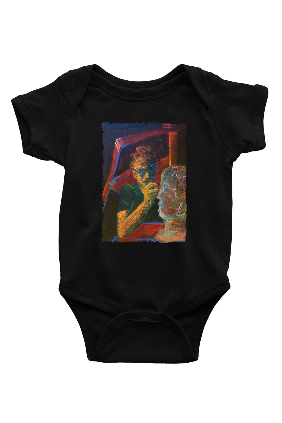 Heykeltıraş Siyah Bebek Body - Zıbın