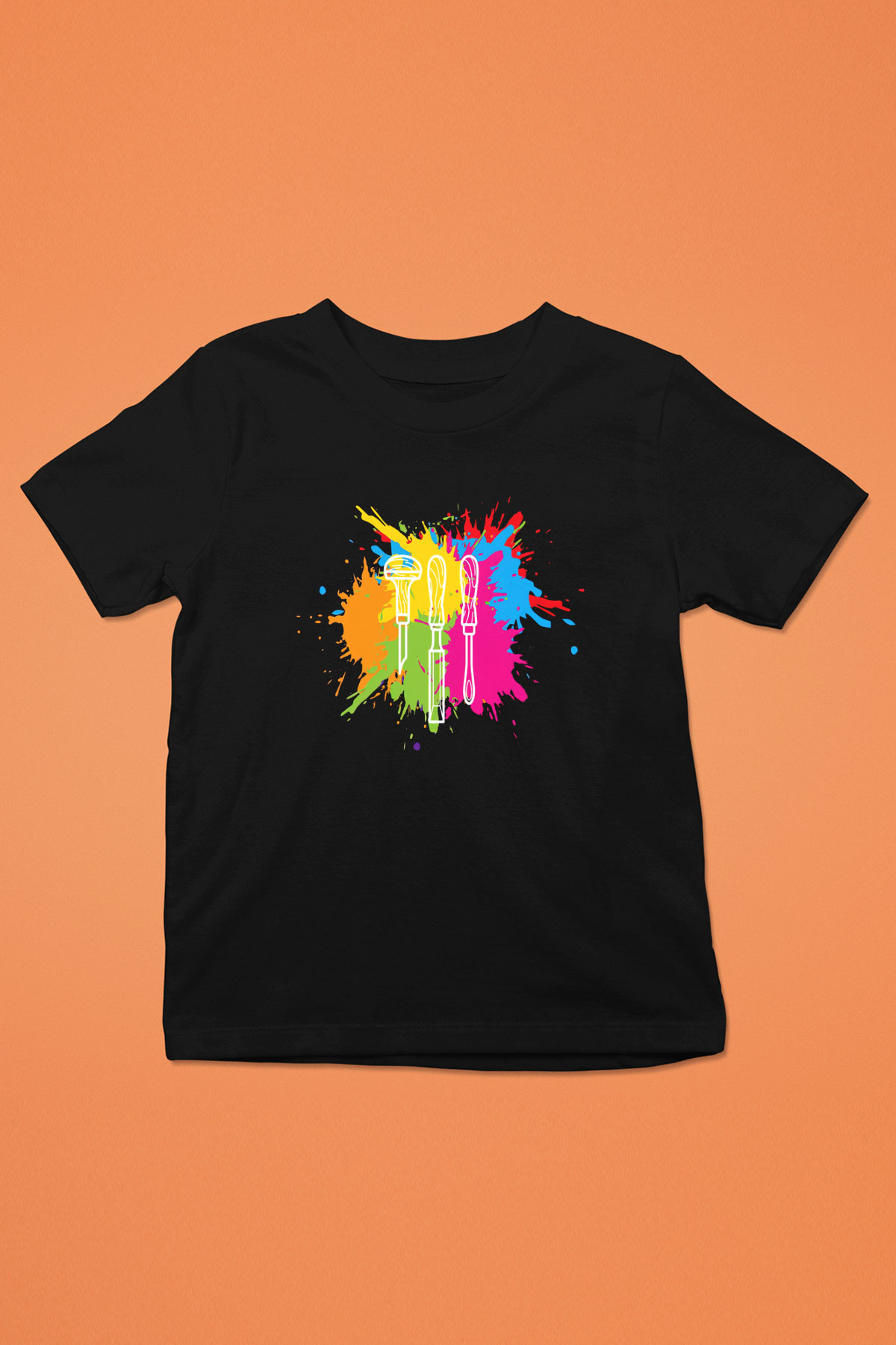 Heykeltıraş Siyah Unisex Çocuk Tişört