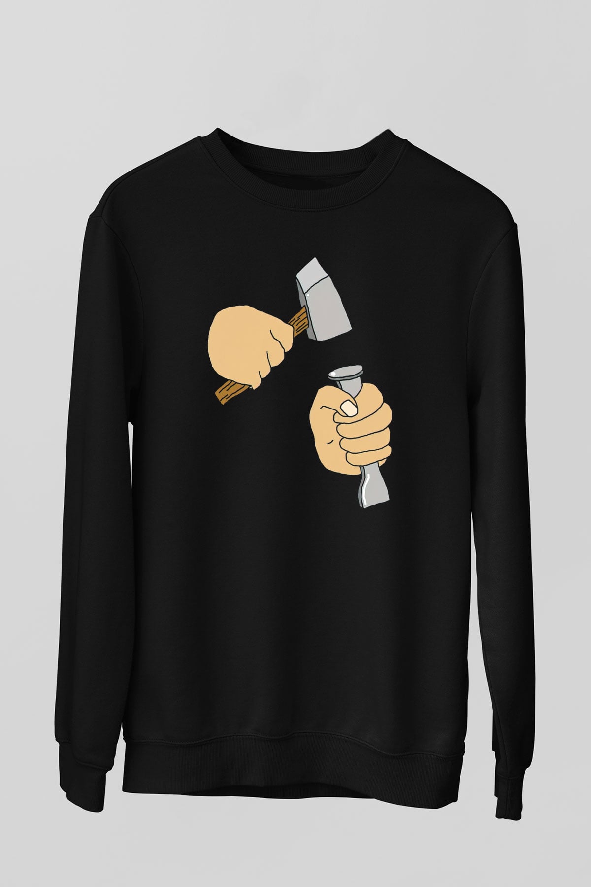 Heykeltıraş Siyah Unisex Sweatshirt