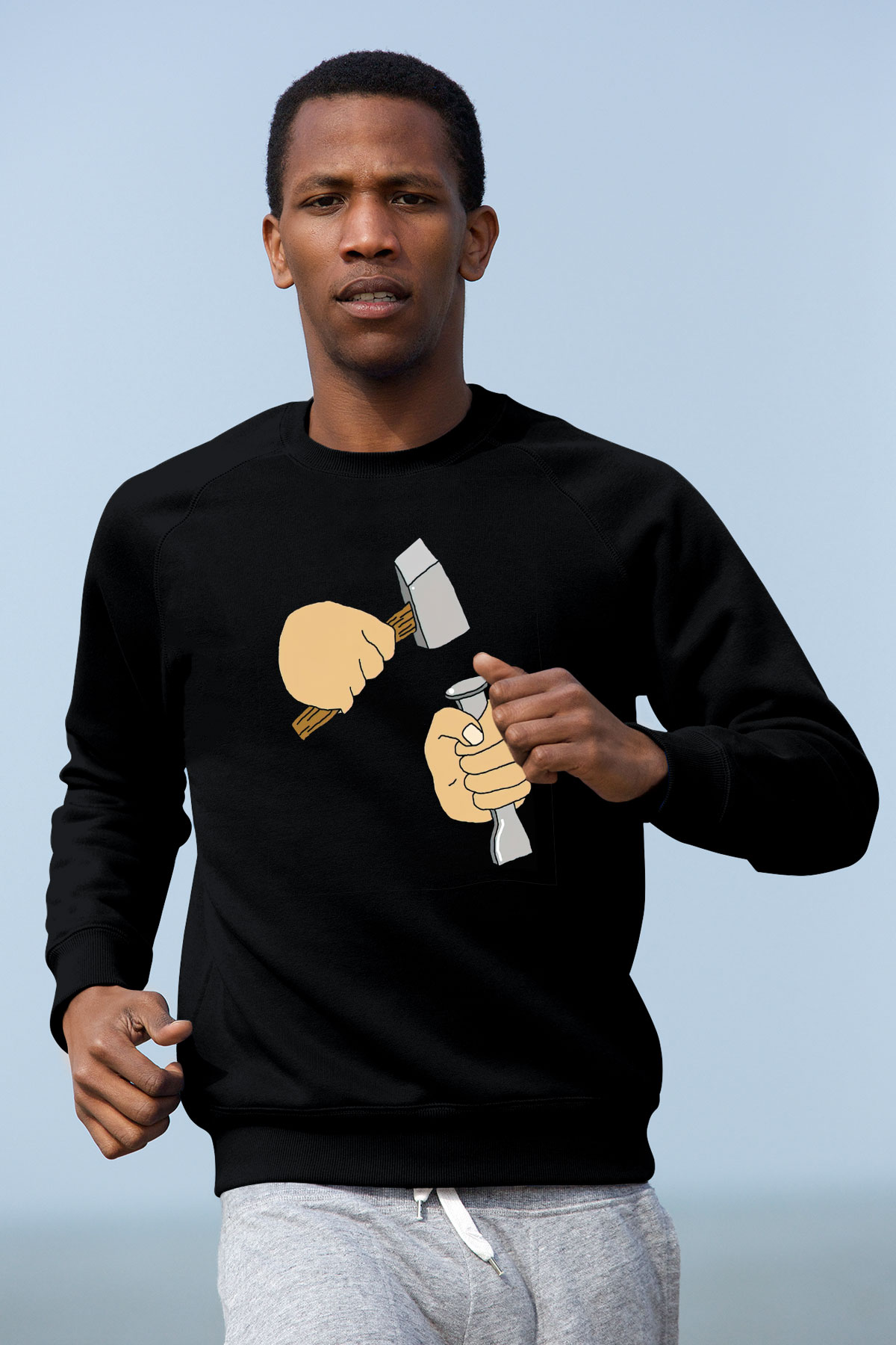 Heykeltıraş Siyah Unisex Sweatshirt