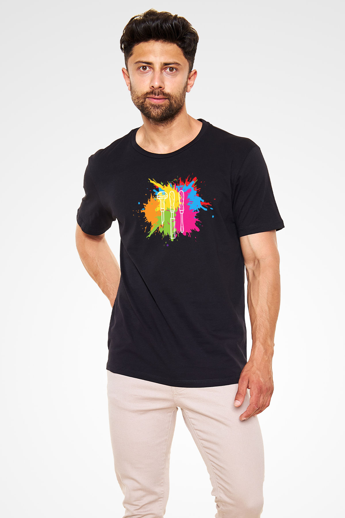Heykeltıraş Siyah Unisex Tişört T-Shirt - TişörtFabrikası
