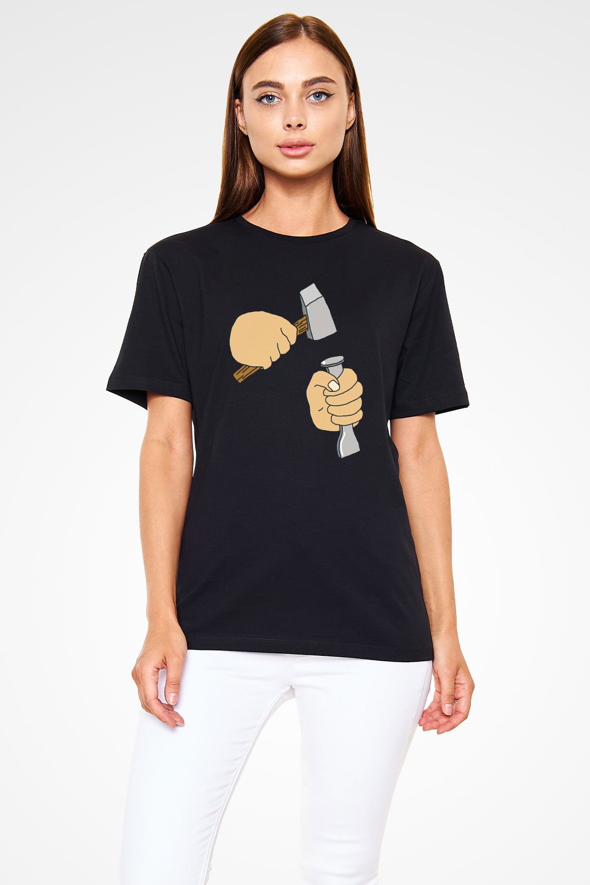 Heykeltıraş Siyah Unisex Tişört T-Shirt - TişörtFabrikası