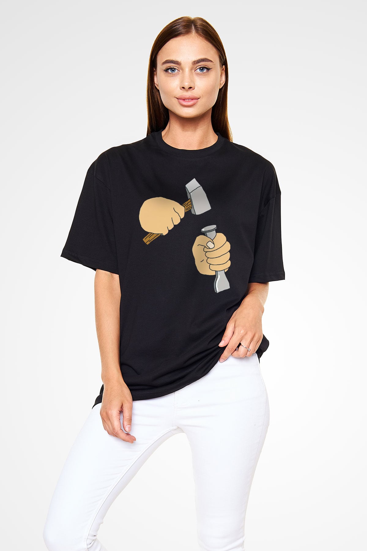 Heykeltıraş Siyah Unisex Tişört T-Shirt - TişörtFabrikası