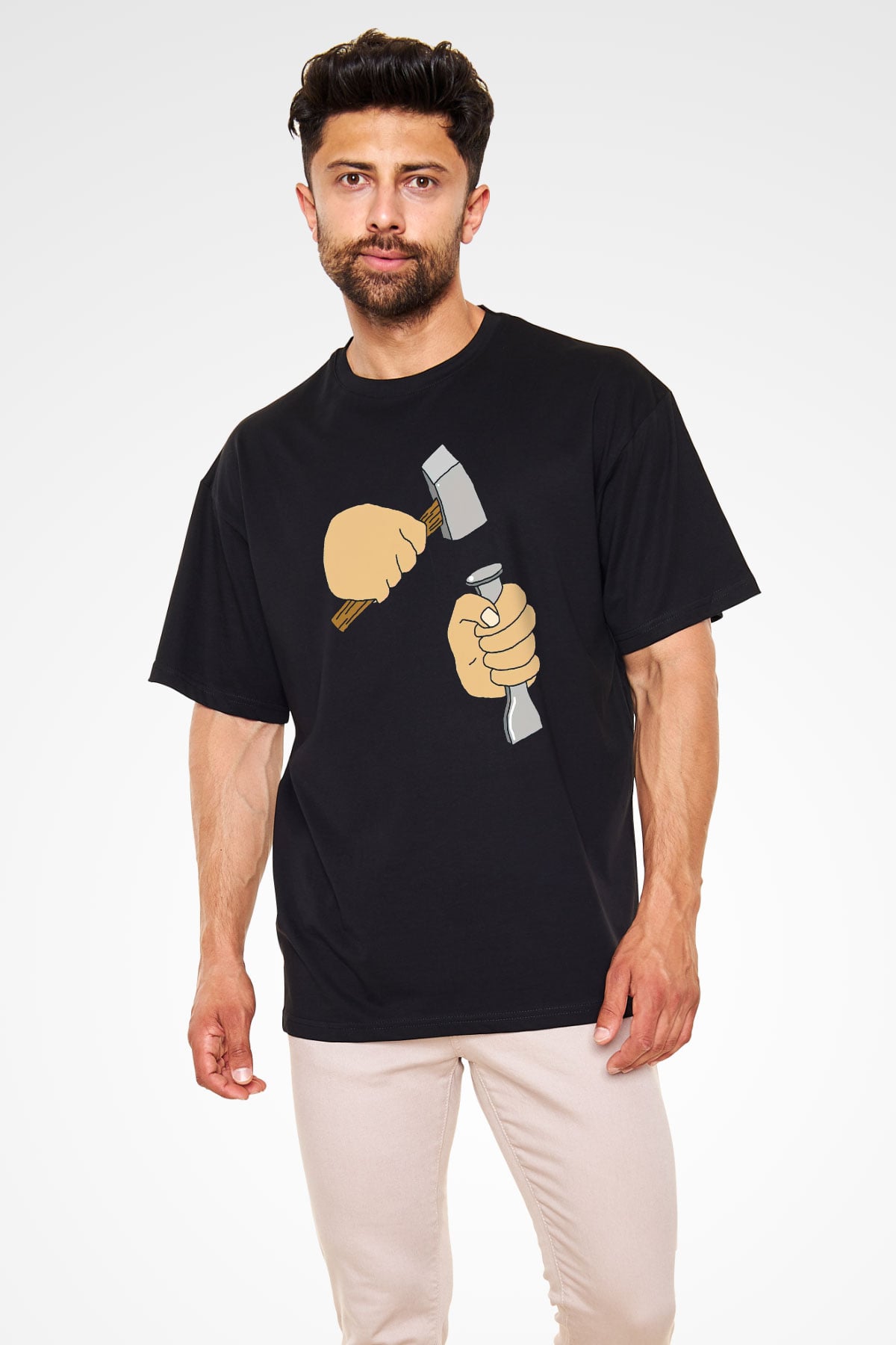 Heykeltıraş Siyah Unisex Tişört T-Shirt - TişörtFabrikası