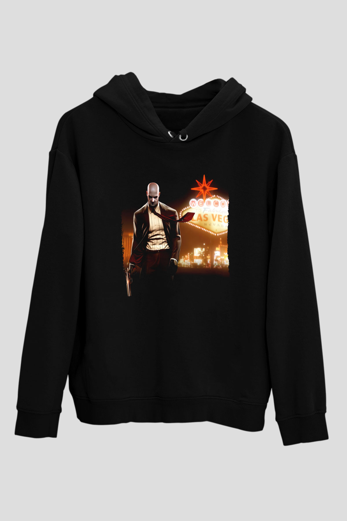 Hitman Siyah Unisex Hoodie