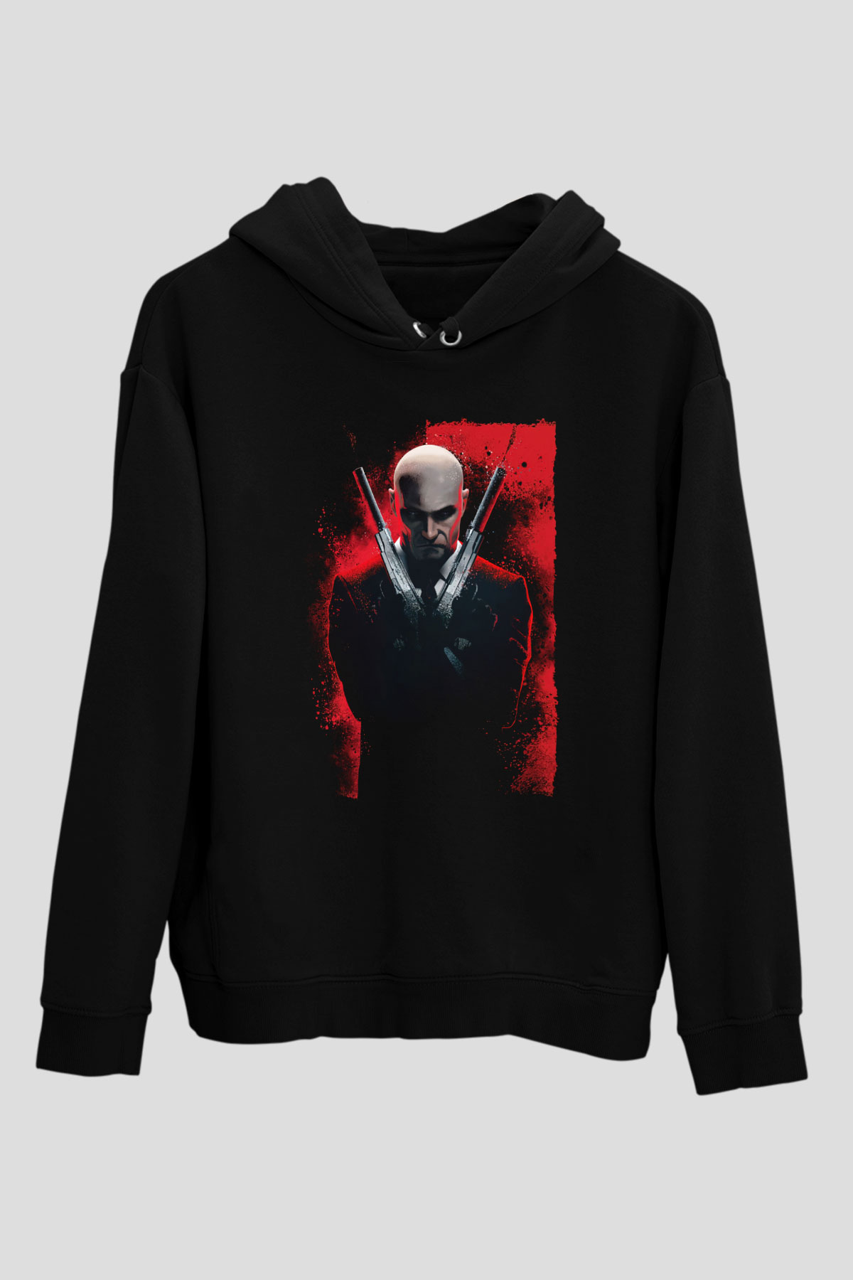 Hitman Siyah Unisex Hoodie