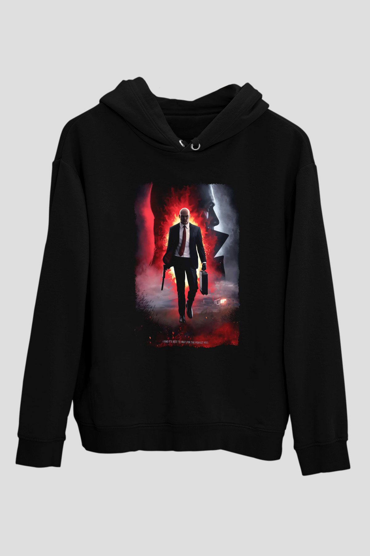 Hitman Siyah Unisex Hoodie