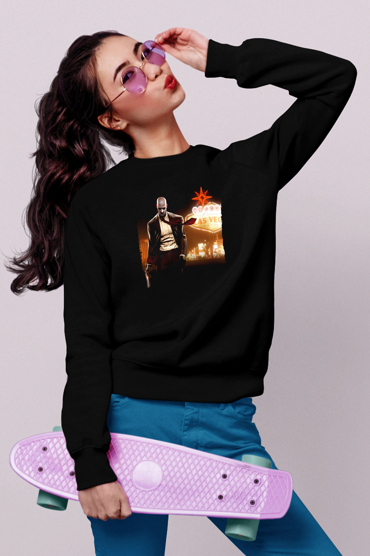 Hitman Siyah Unisex Sweatshirt