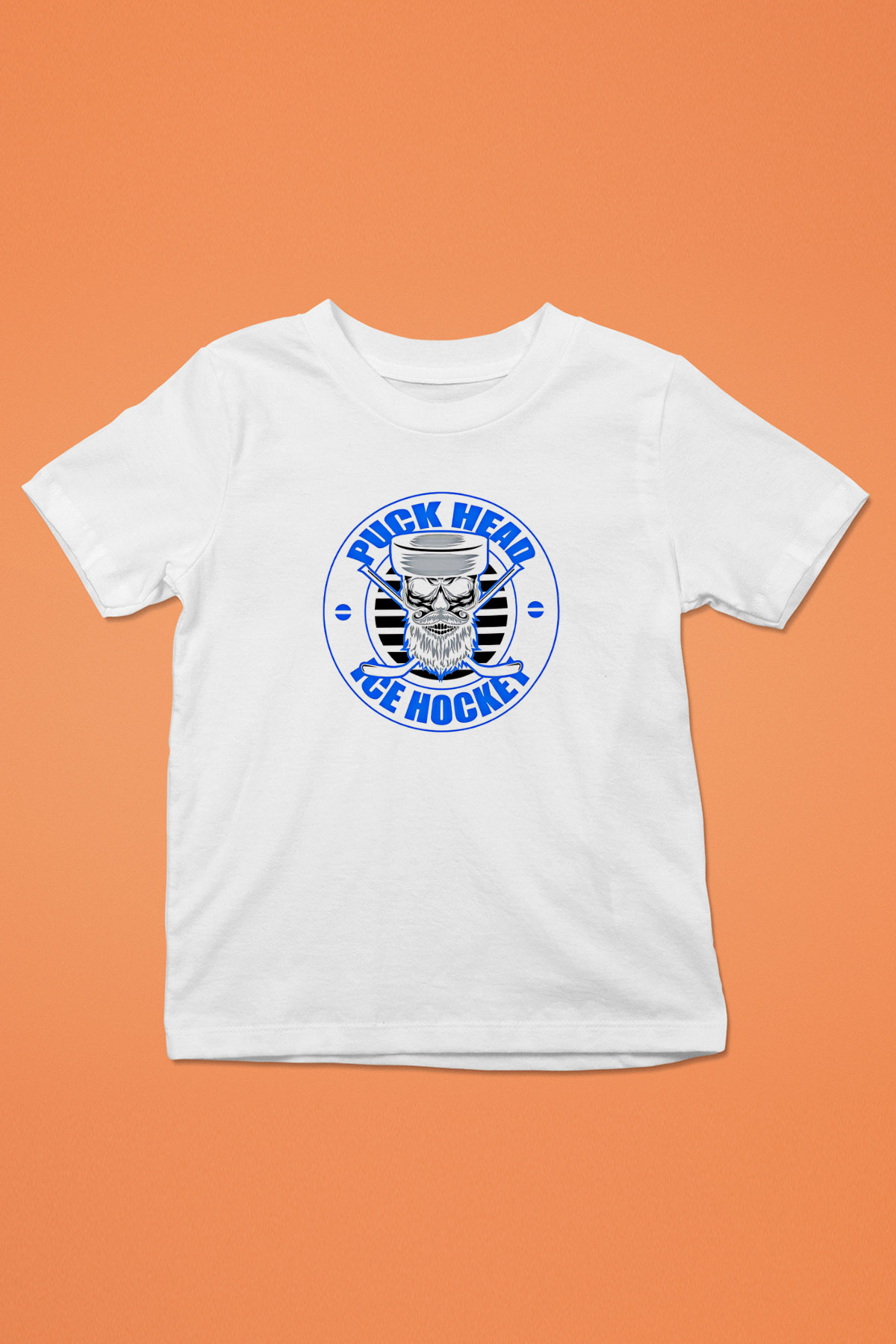 Hokey Baskılı Unisex Beyaz Çocuk Tişört - Tshirt