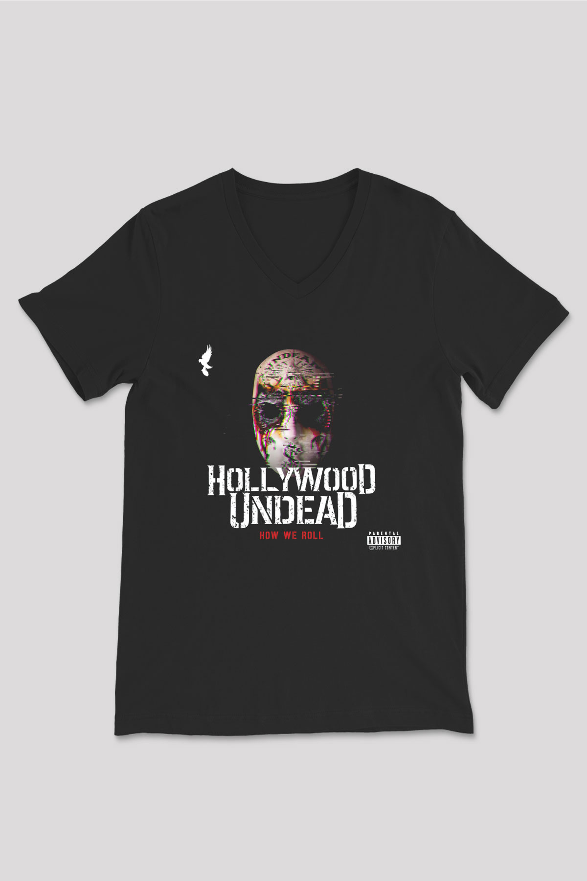 Hollywood Undead Siyah Unisex V Yaka Tişört T-Shirt