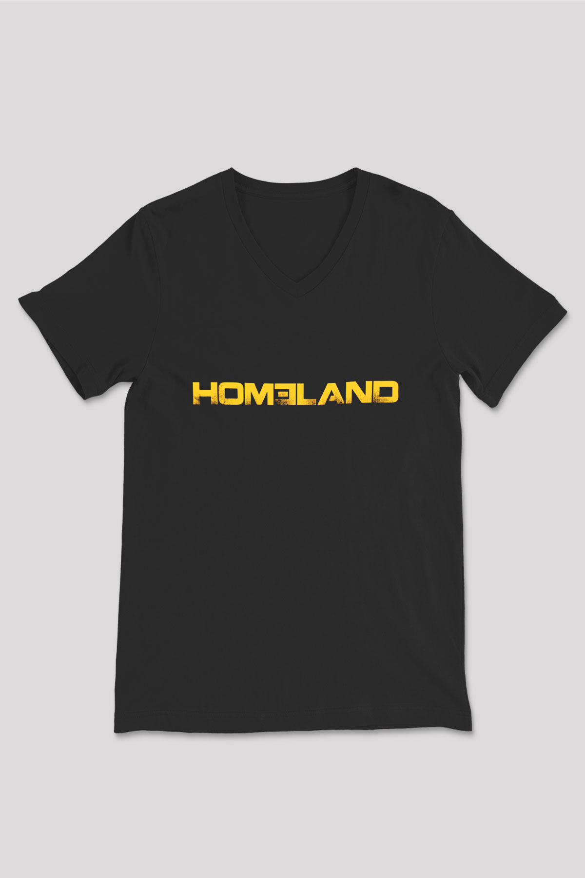 Homeland Siyah Unisex V Yaka Tişört T-Shirt