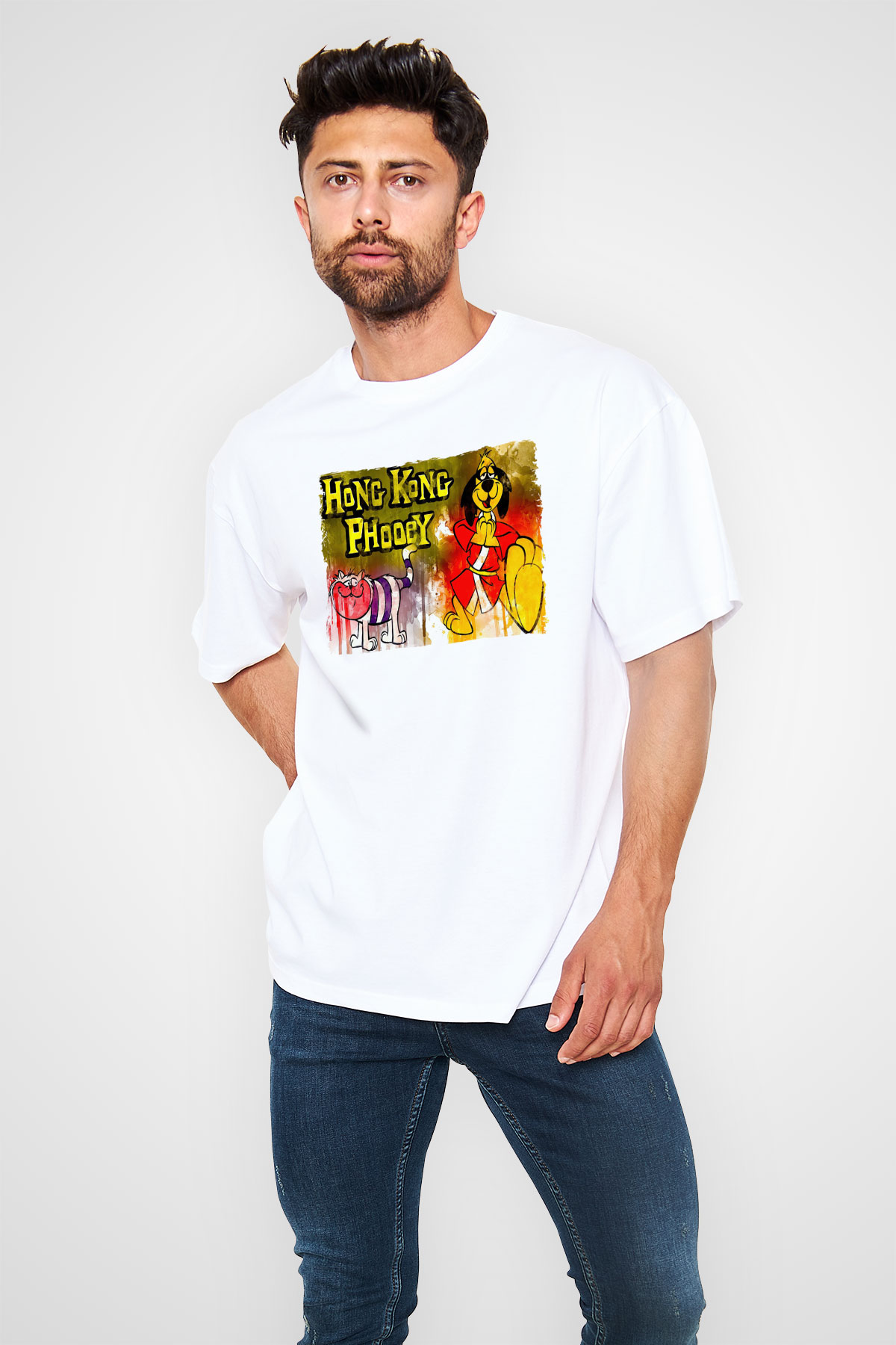 Hong Kong Phooey Beyaz Unisex Tişört