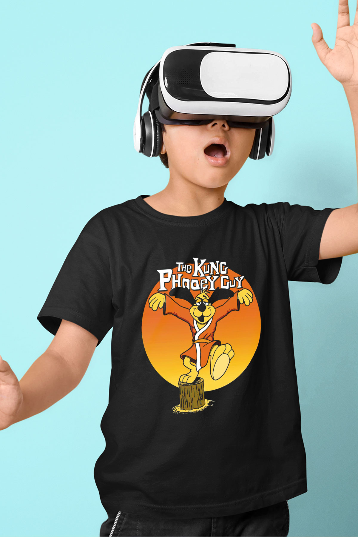 Hong Kong Phooey Siyah Unisex  Çocuk Tişört
