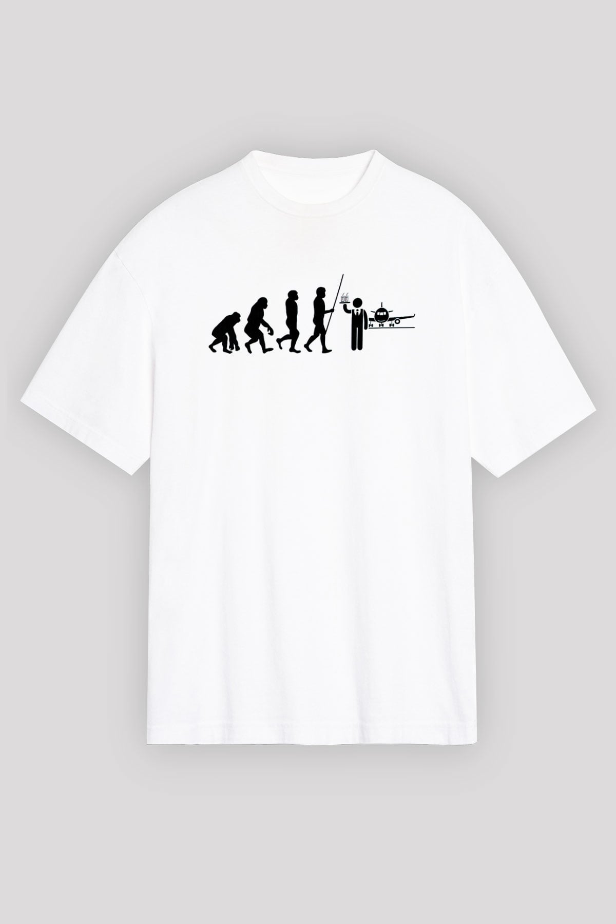 Hostes Beyaz Unisex Tişört T-Shirt - TişörtFabrikası