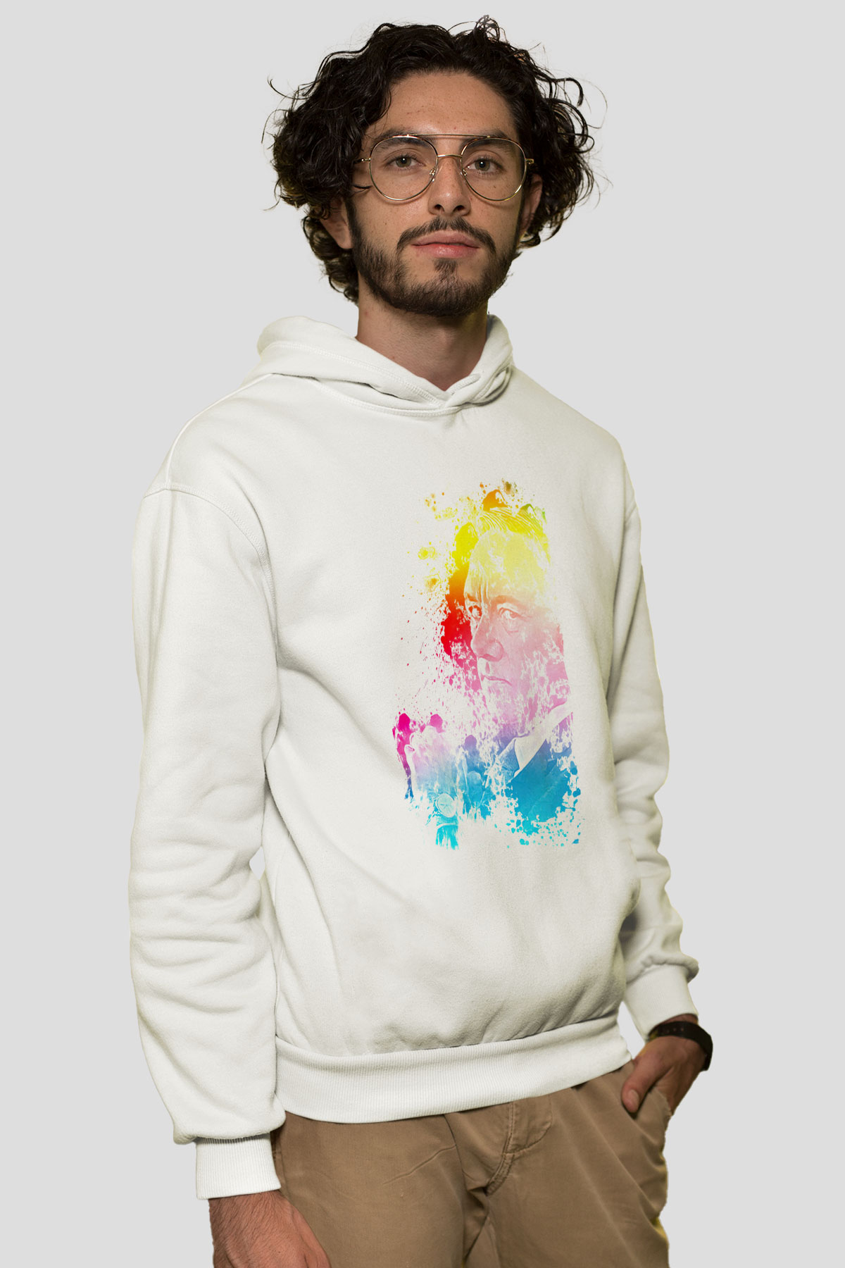 House of Cards Beyaz Unisex Hoodie