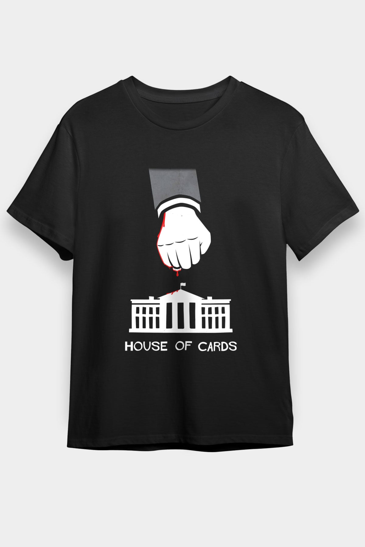 House of Cards Siyah Unisex Tişört T-Shirt