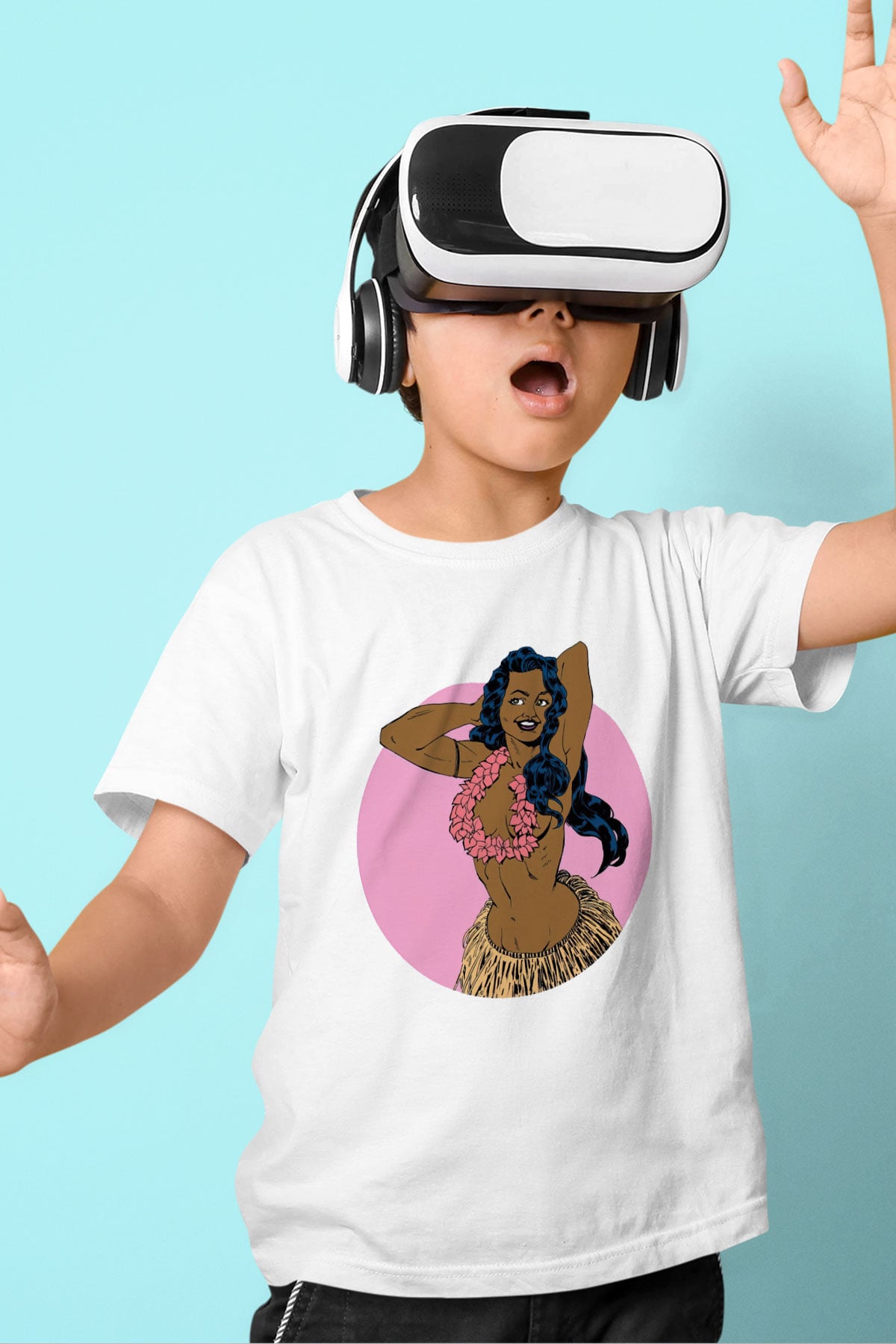 Hula Beyaz Unisex Çocuk Tişört