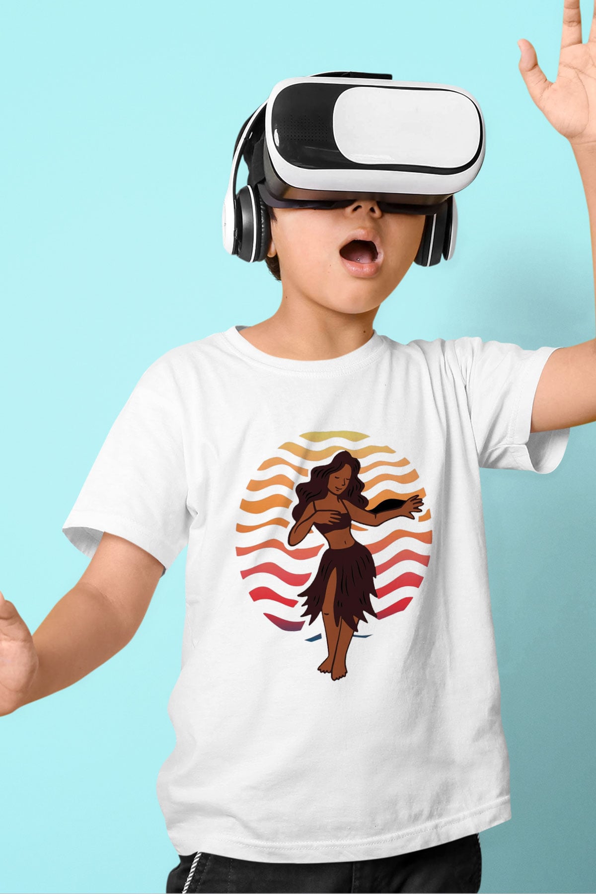 Hula Beyaz Unisex Çocuk Tişört