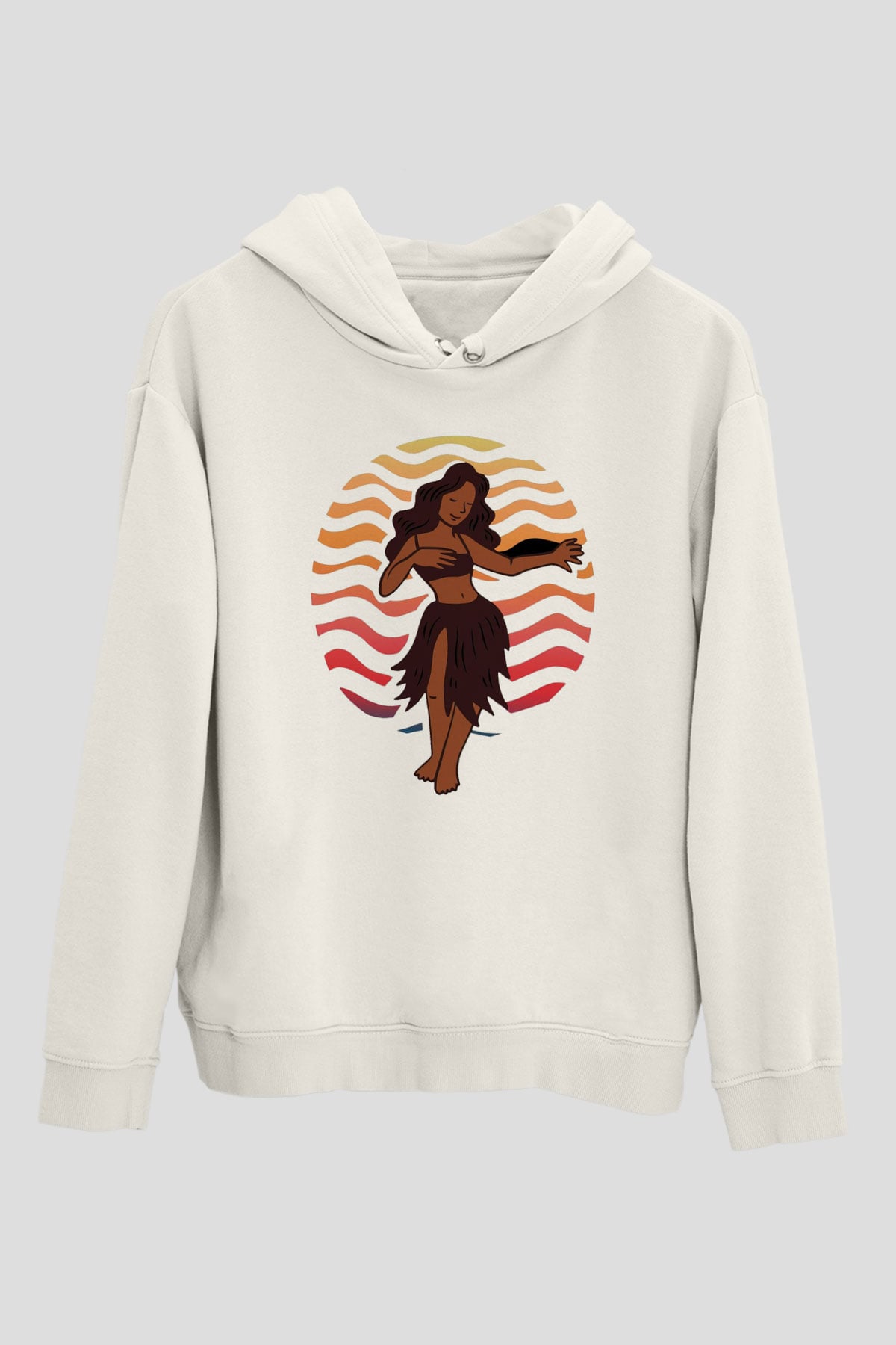 Hula Beyaz Unisex Hoodie