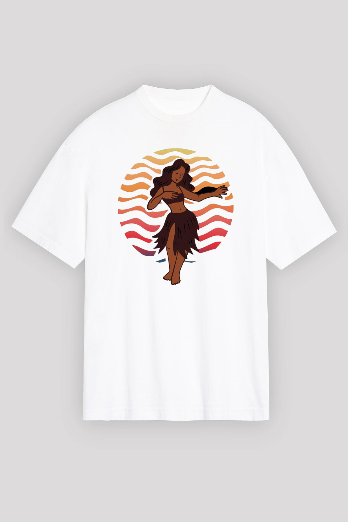 Hula Beyaz Unisex Tişört T-Shirt - TişörtFabrikası