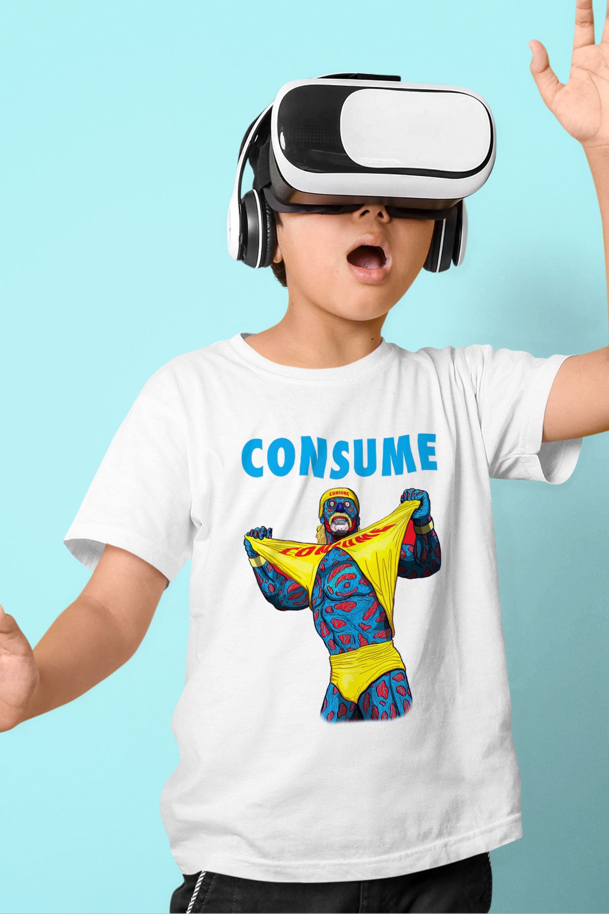 Hulk Hogan Baskılı Beyaz Unisex Çocuk Tişört