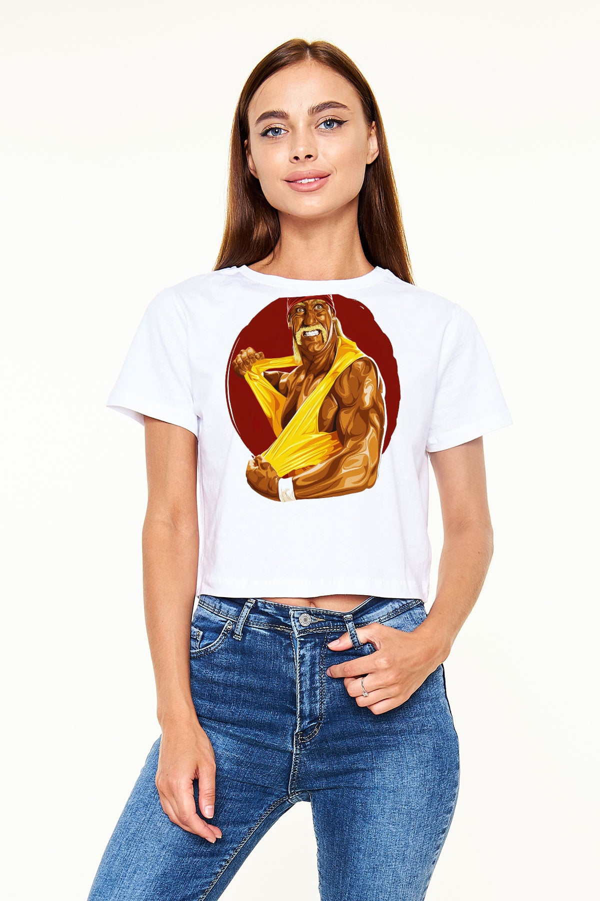 Hulk Hogan Beyaz Unisex Oversize Tişört