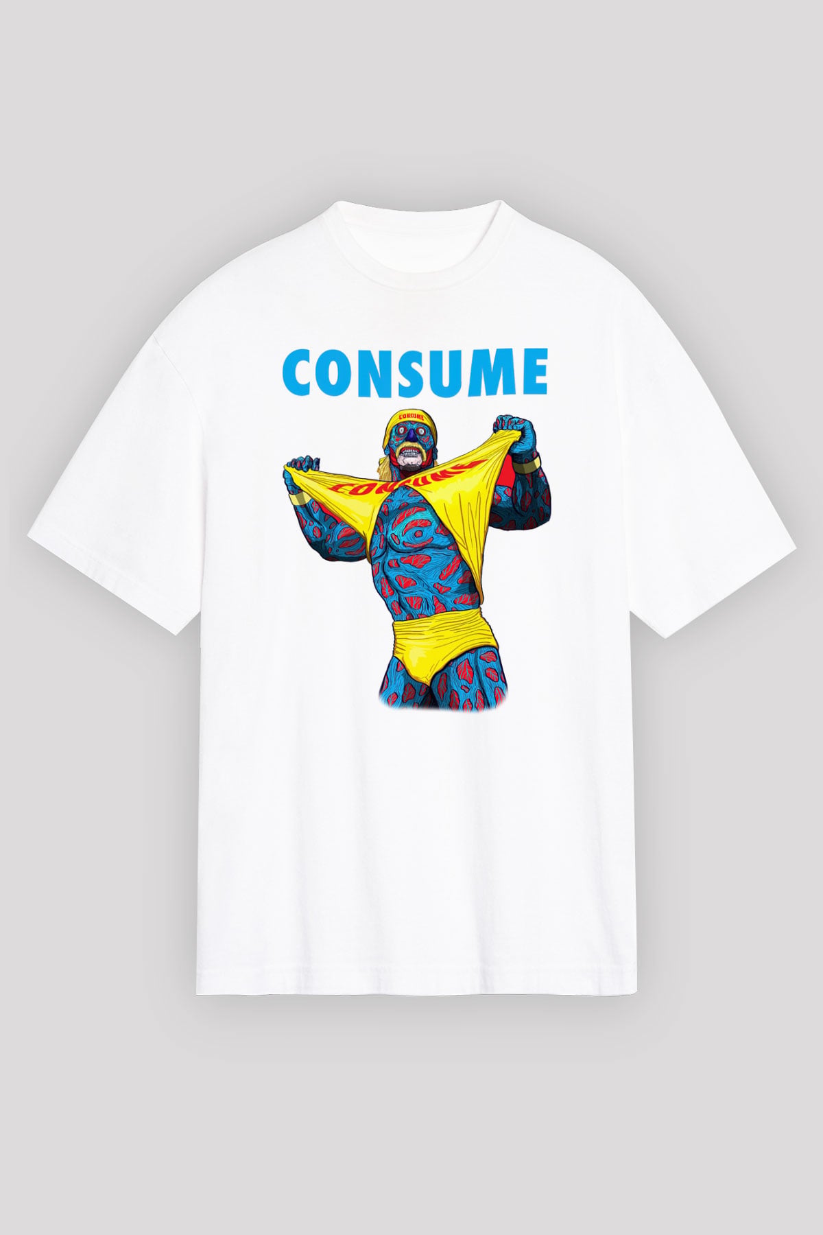 Hulk Hogan Beyaz Unisex Oversize Tişört