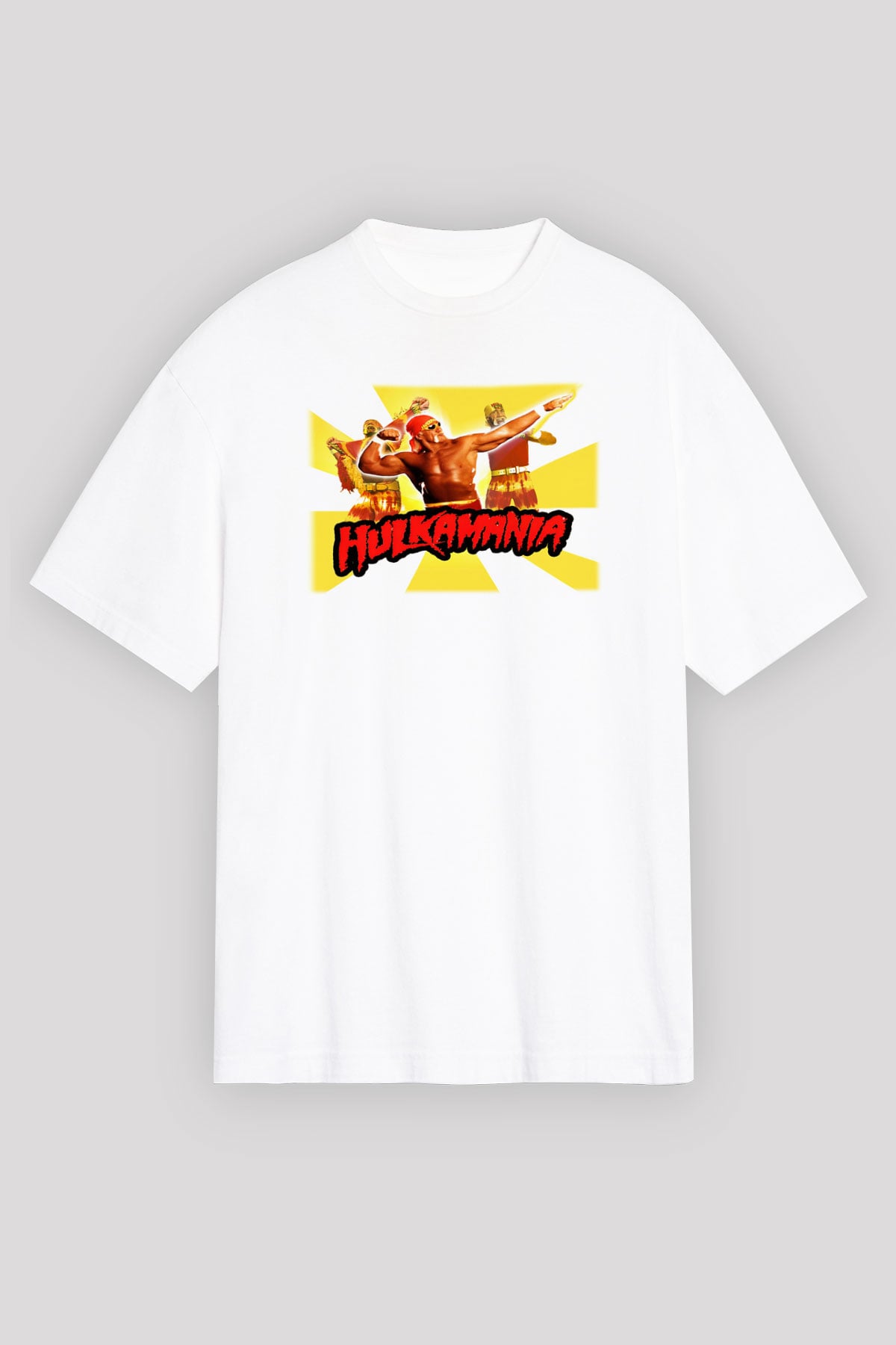 Hulk Hogan Beyaz Unisex Oversize Tişört