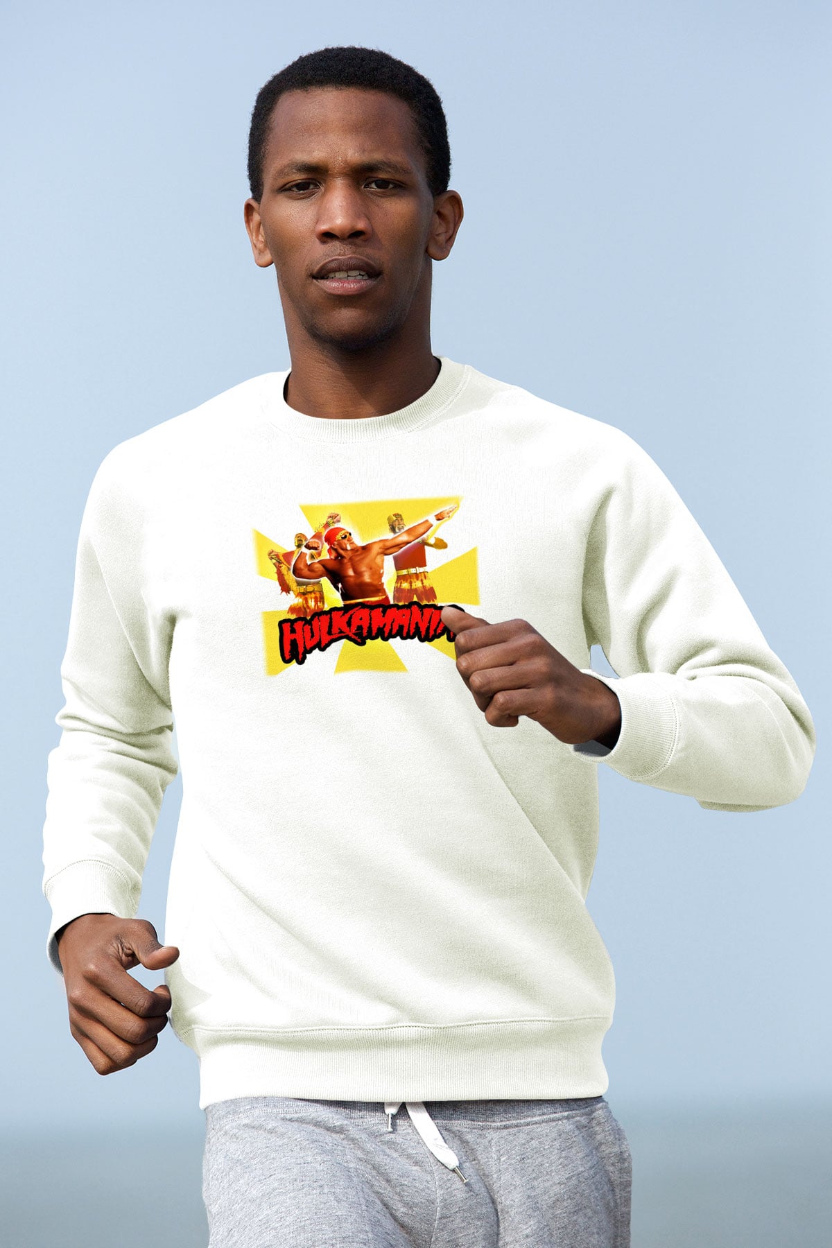 Hulk Hogan Beyaz Unisex Sweatshirt