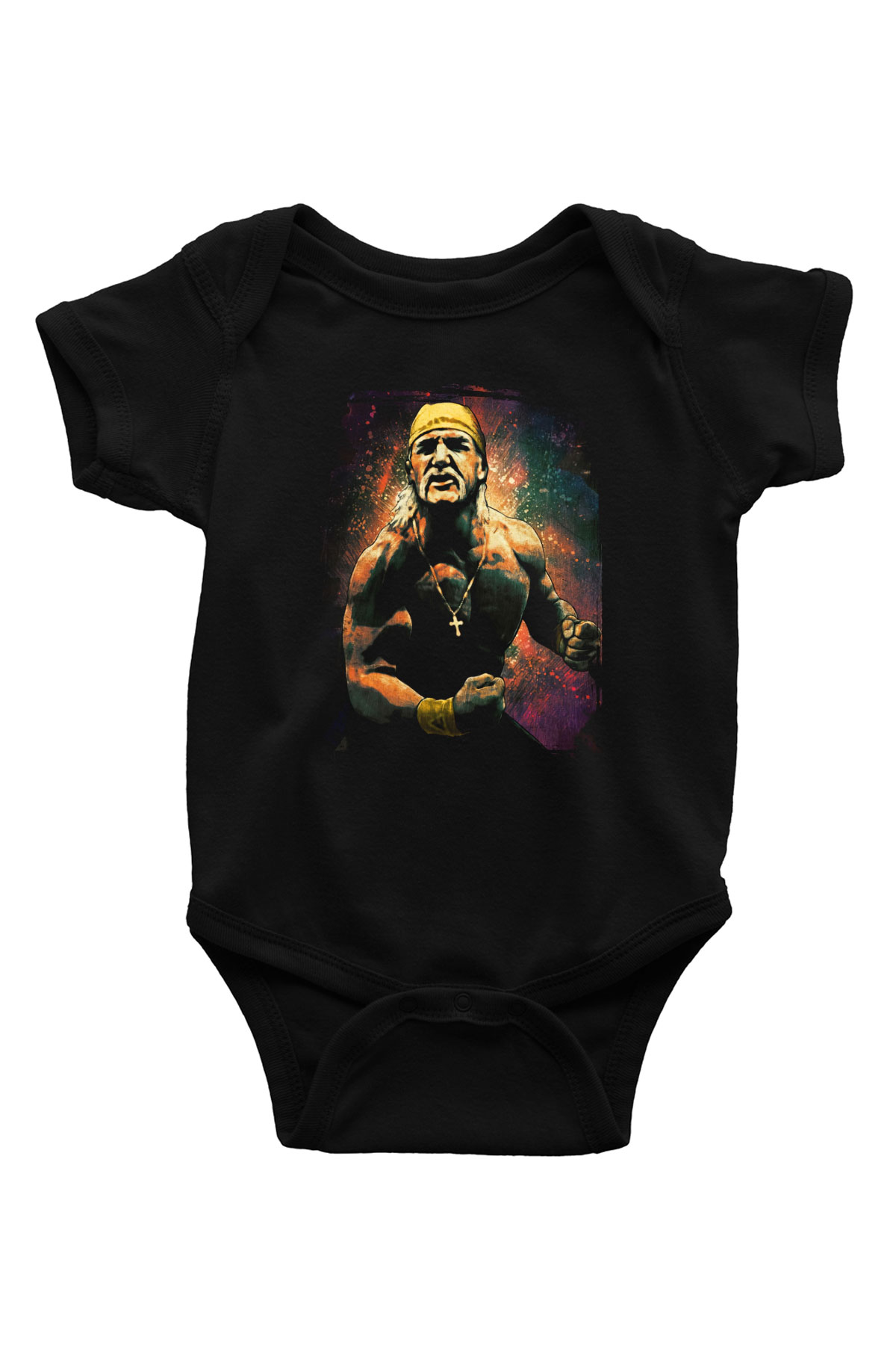 Hulk Hogan Siyah Bebek Body - Zıbın