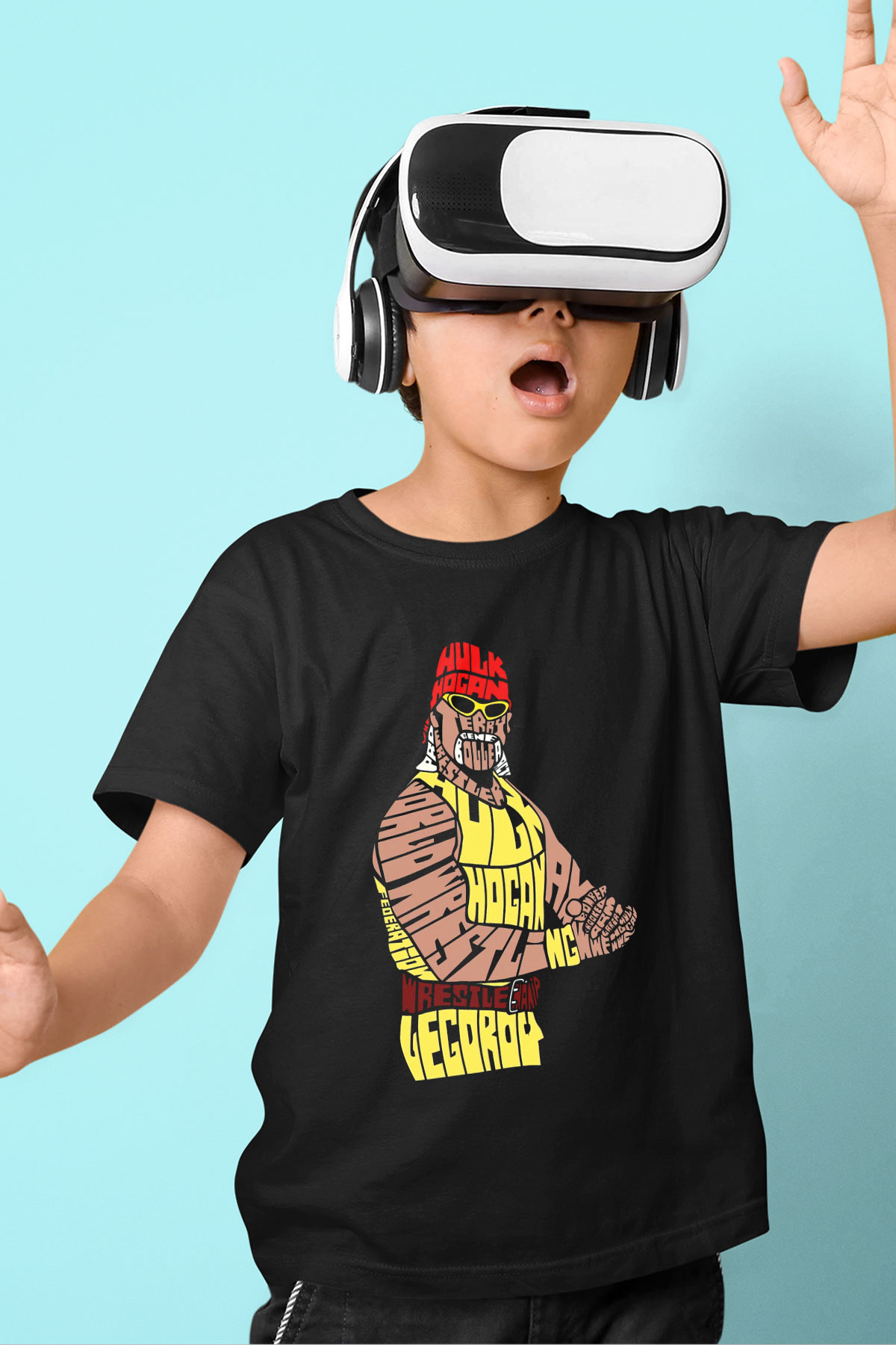 Hulk Hogan Siyah Unisex  Çocuk Tişört