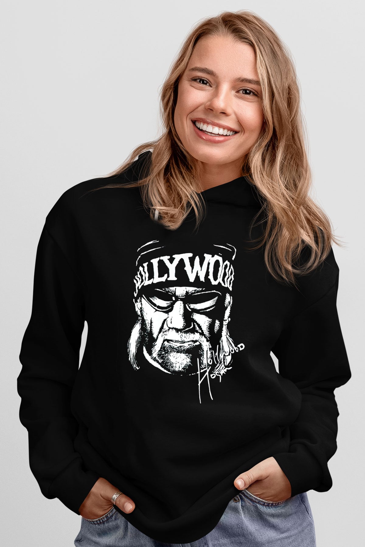 Hulk Hogan Siyah Unisex Hoodie