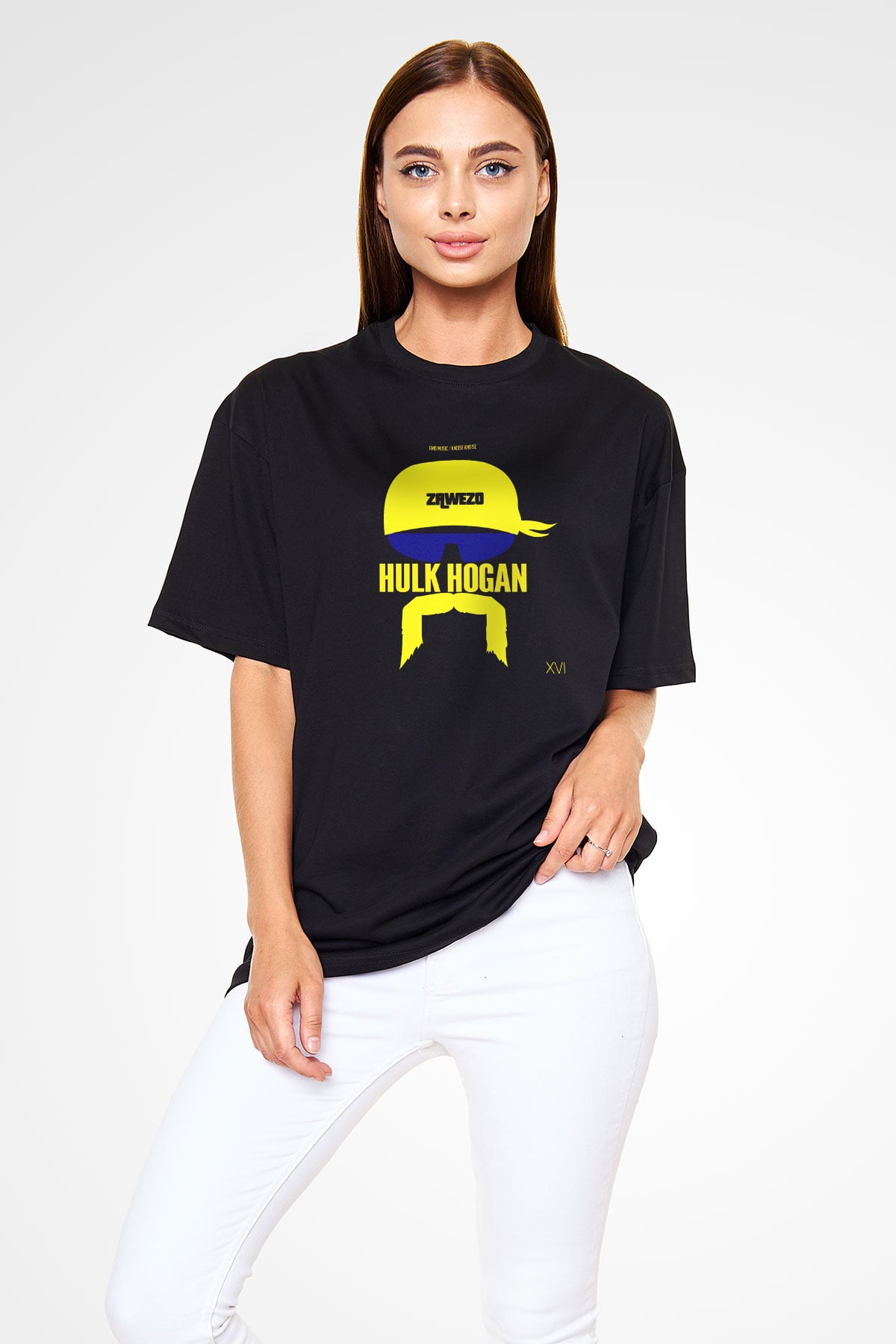 Hulk Hogan Siyah Unisex Oversize Tişört