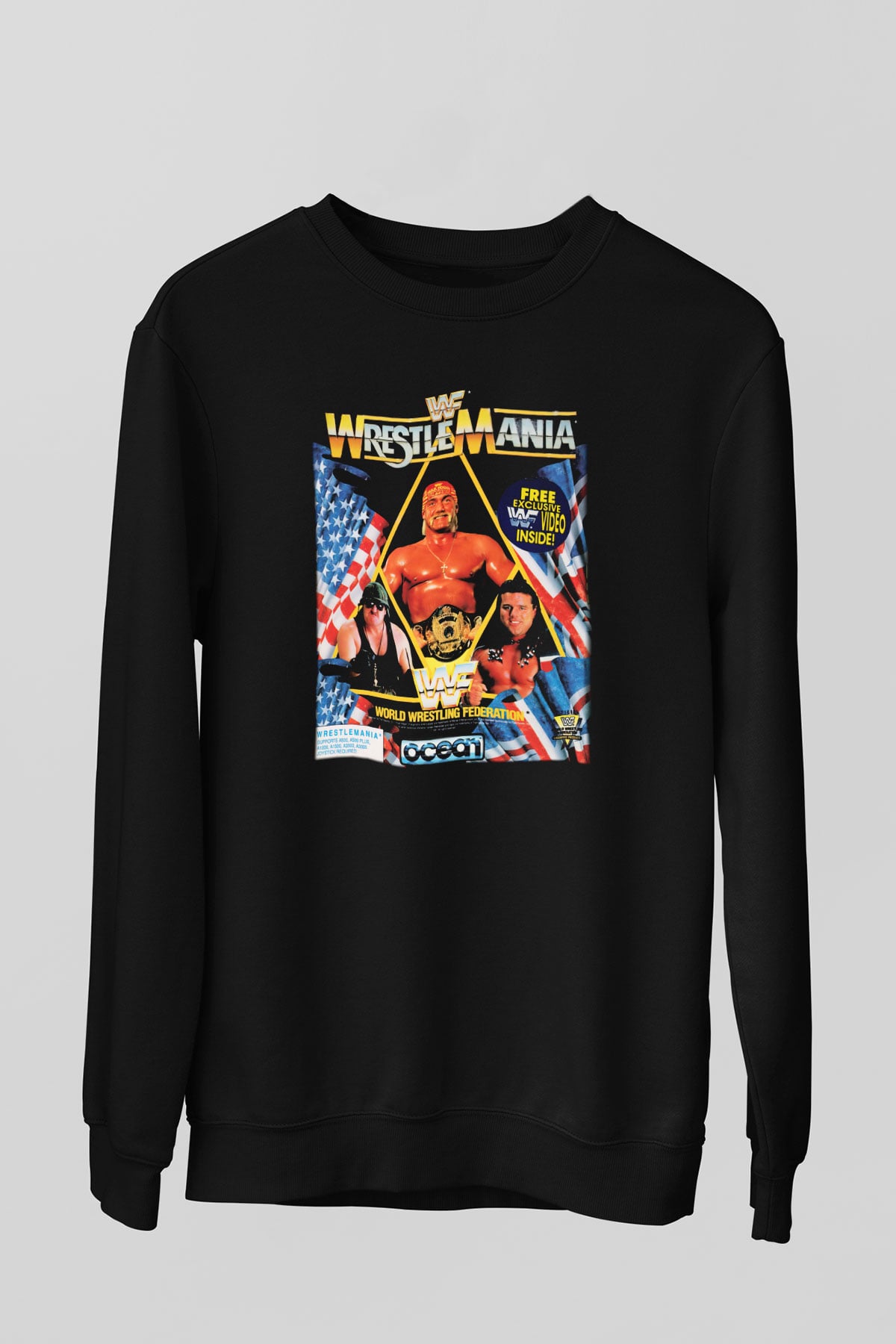 Hulk Hogan Siyah Unisex Sweatshirt
