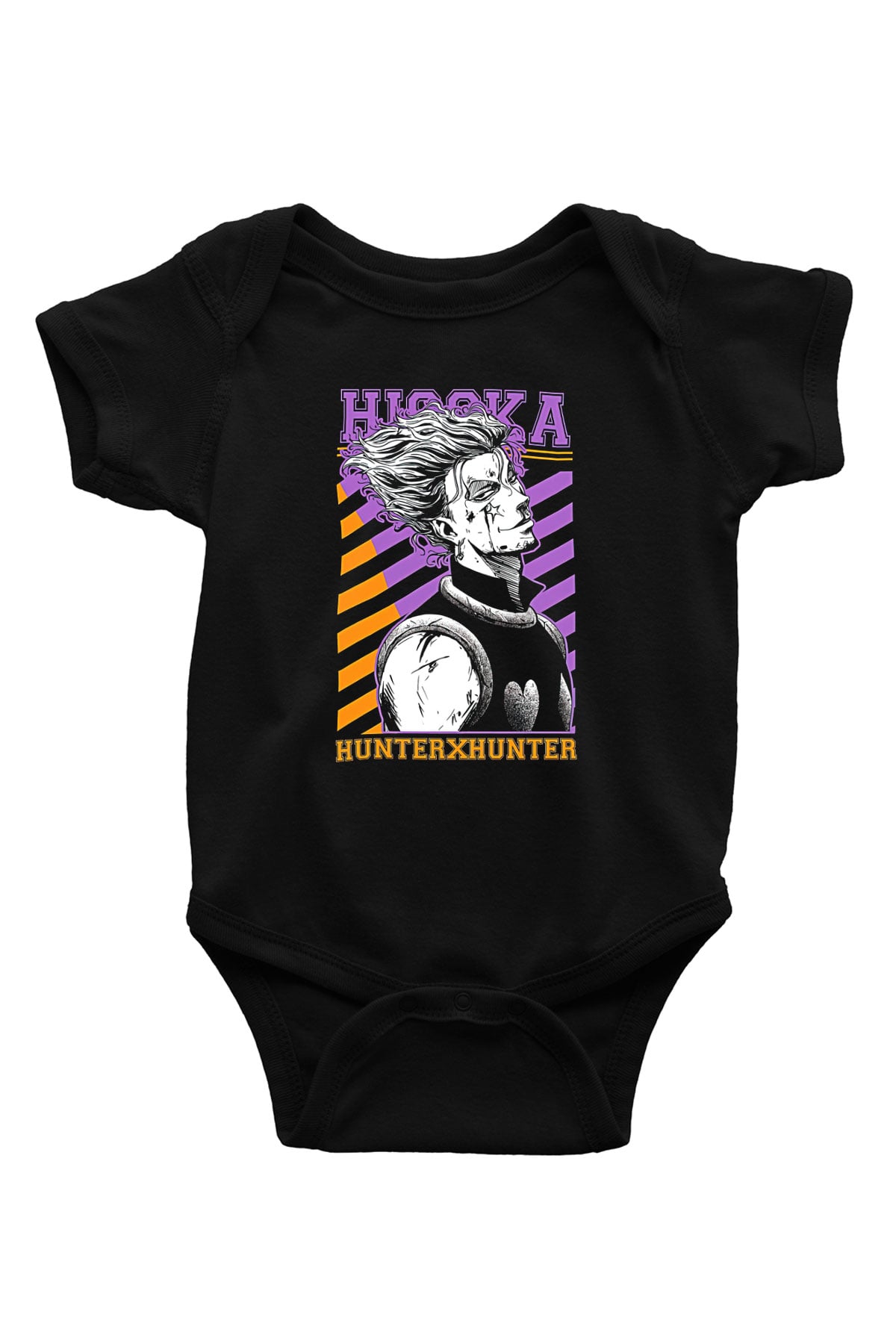 Hunter X Hunter Baskılı Unisex Siyah Bebek Body - Zıbın