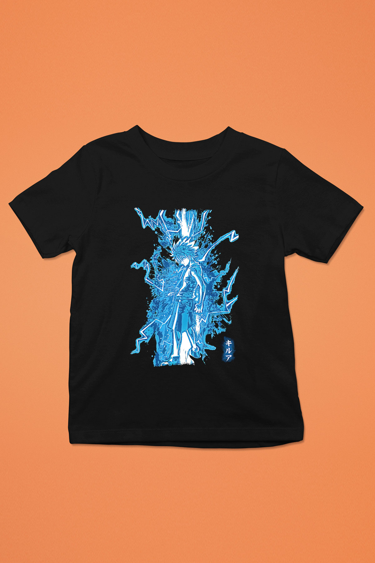 Hunter X Hunter Baskılı Unisex Siyah Çocuk Tişört - Tshirt