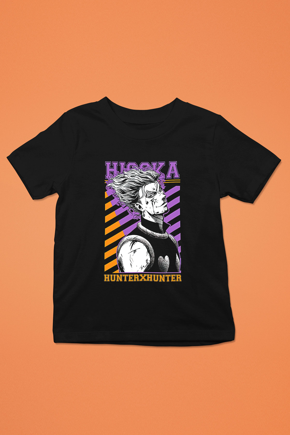 Hunter X Hunter Baskılı Unisex Siyah Çocuk Tişört - Tshirt