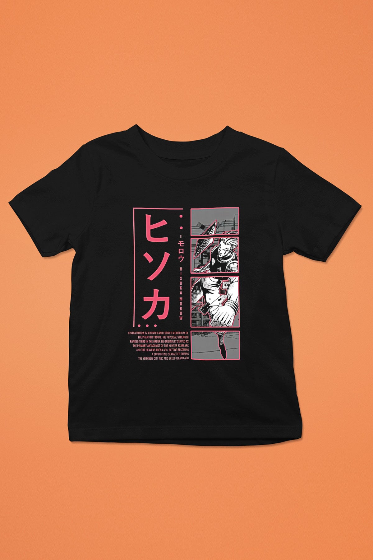 Hunter X Hunter Baskılı Unisex Siyah Çocuk Tişört - Tshirt