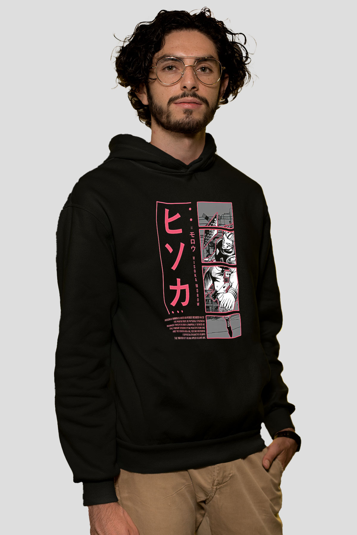 Hunter X Hunter Baskılı Unisex Siyah Hoodie