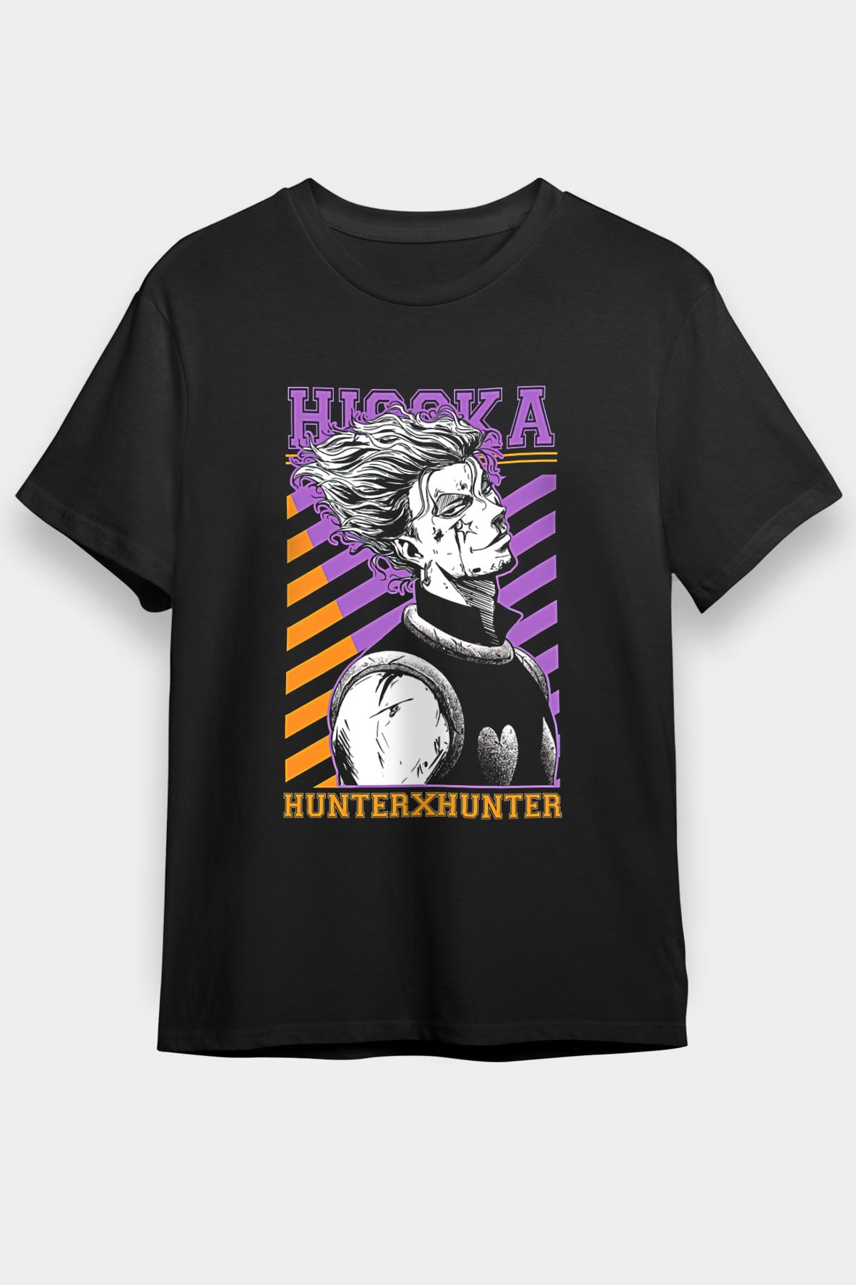 Hunter X Hunter Baskılı Unisex Siyah Tişört - Tshirt