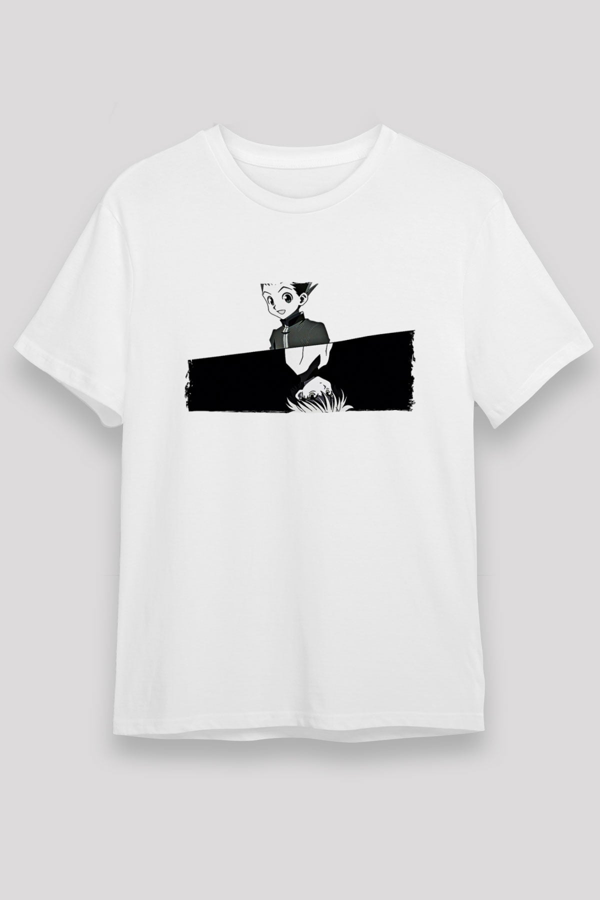 Hunter X Hunter Unisex Baskılı Beyaz Tişört - Tshirt