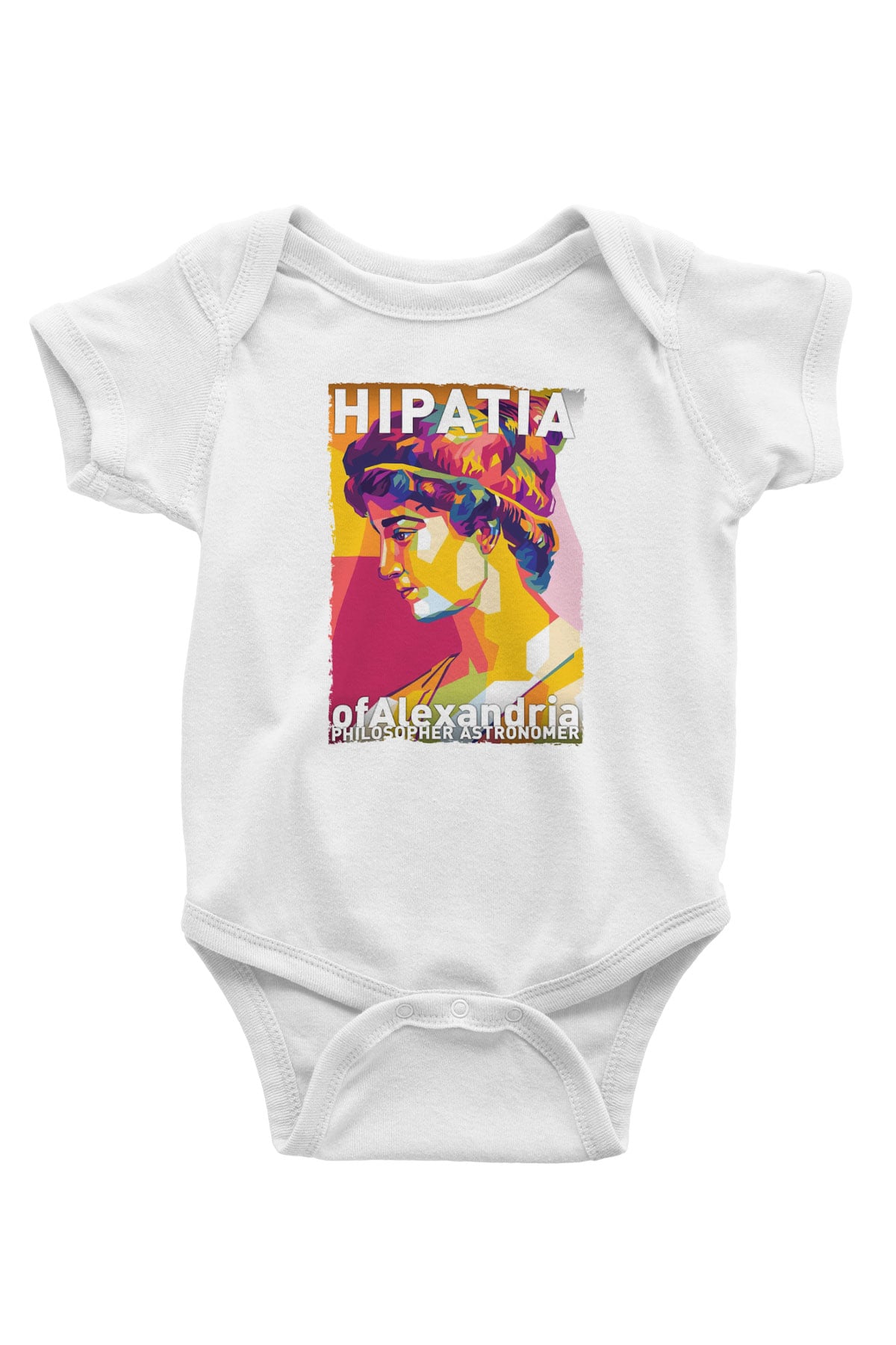 Hypatia of Alexandria Baskılı Beyaz Bebek Body - Zıbın