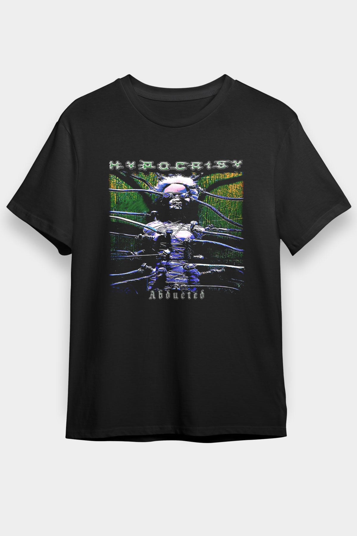 Hypocrispy Baskılı Unisex Siyah Tişört - Tshirt