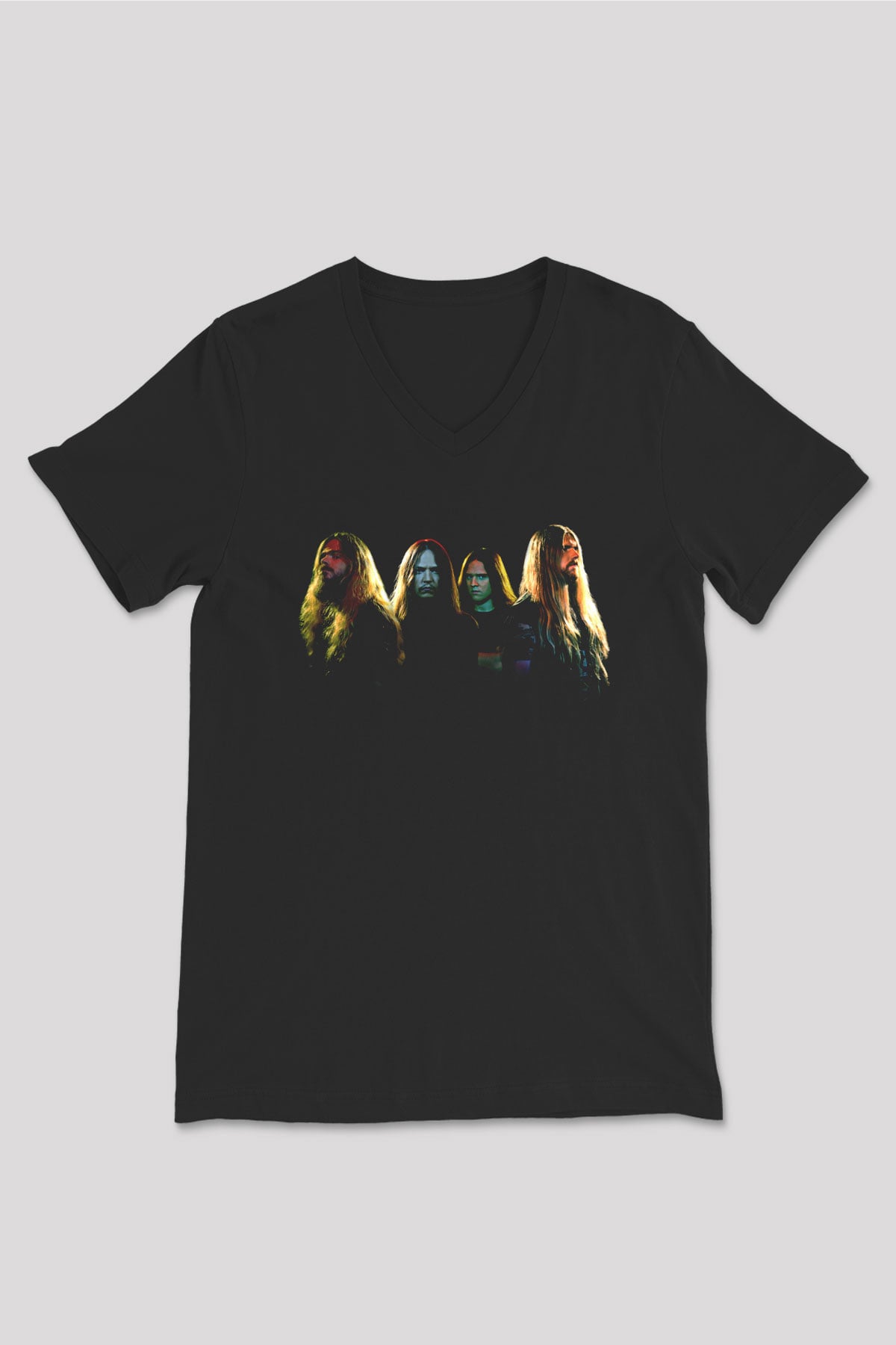 Hypocrispy Baskılı Unisex Siyah V Yaka Tişört - Tshirt