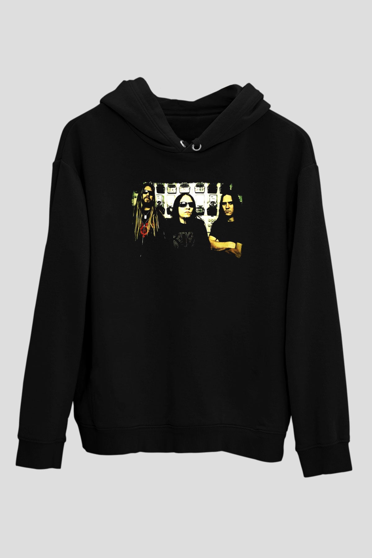 Hypocrisy Baskılı Unisex Siyah Kapüşonlu Sweatshirt