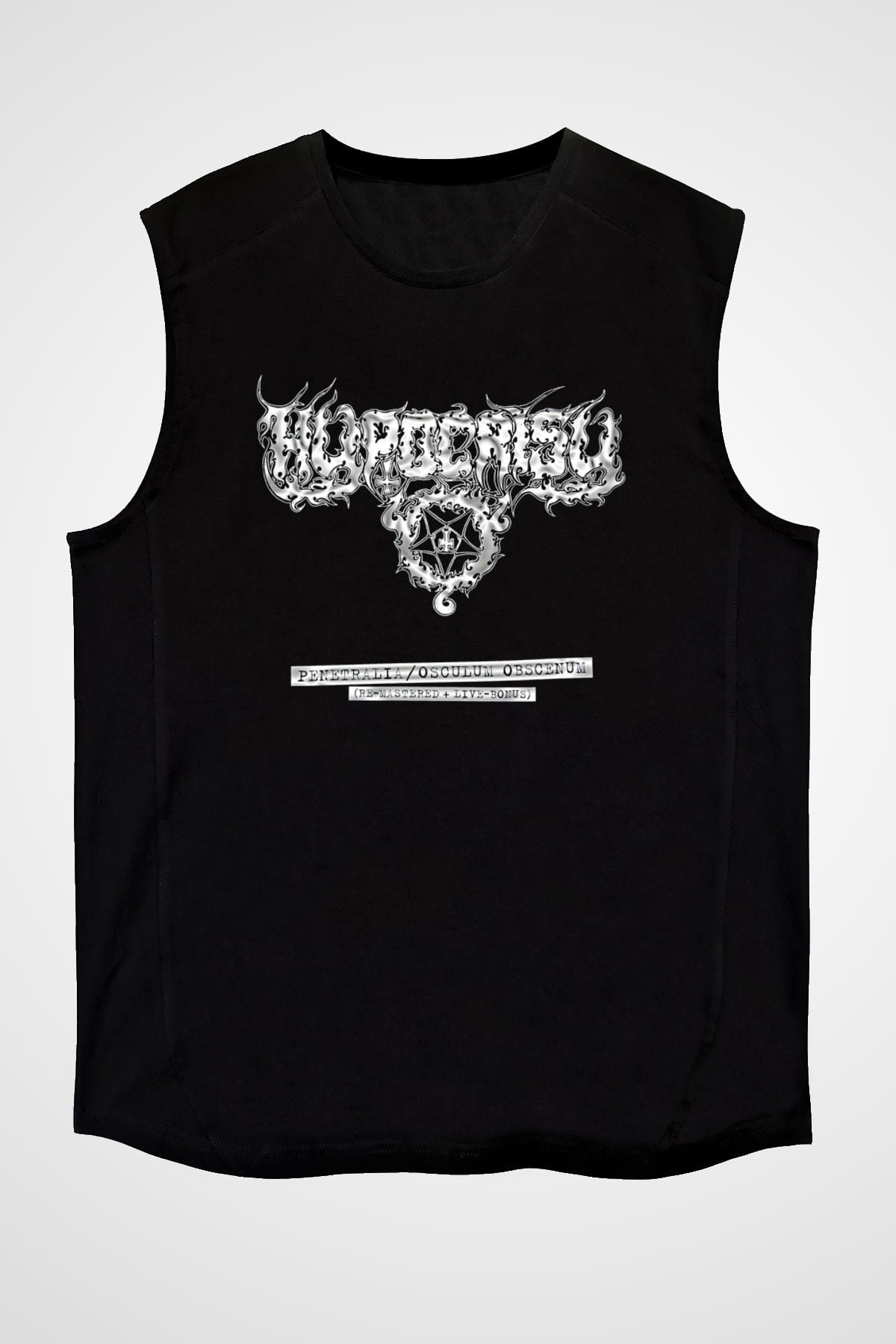 Hypocrisy Baskılı Unisex Siyah Kolsuz Tişört - Tshirt